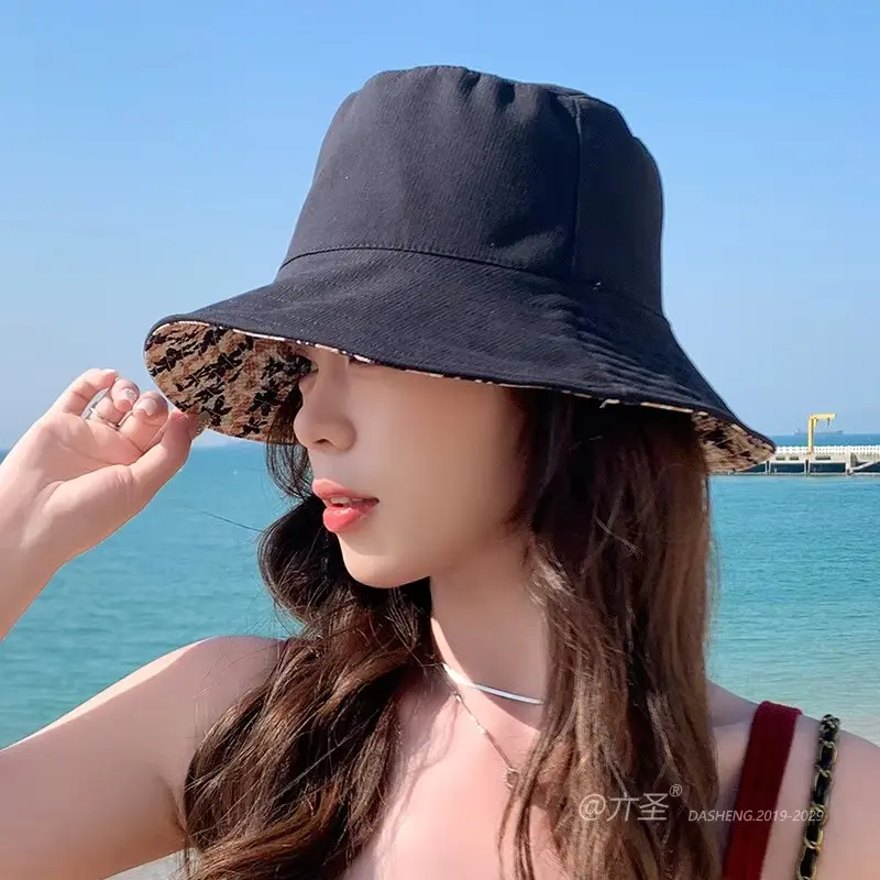 New Double-Sided Fisherman Hat For Spring And Summer Fashion, Casual Basin Hat, Solid Color, Versatile Sun rotection Hat