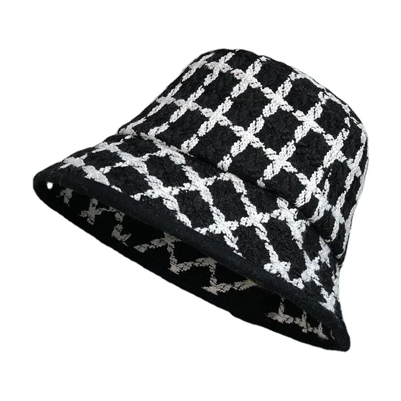 Korean Knitted Fisherman's Hat Women's Autumn and Winter Small Fragrant Style Japanese Retro Fashion Versatile Pot Hat