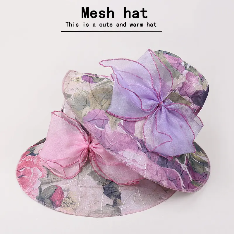 New Korean Printed Large Brimmed Beach Hat, Casual Large Brimmed Sun Protection Hat, Foldable Breathable Sun Protection Cool Hat