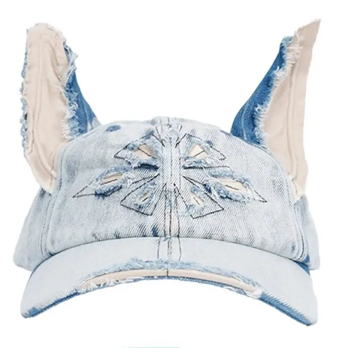 New Retro Adult Tear Ear Hat Black Series Spring and Autumn Casual Hat Street Wearing Hip Hop Hat Outdoor Activity Hat