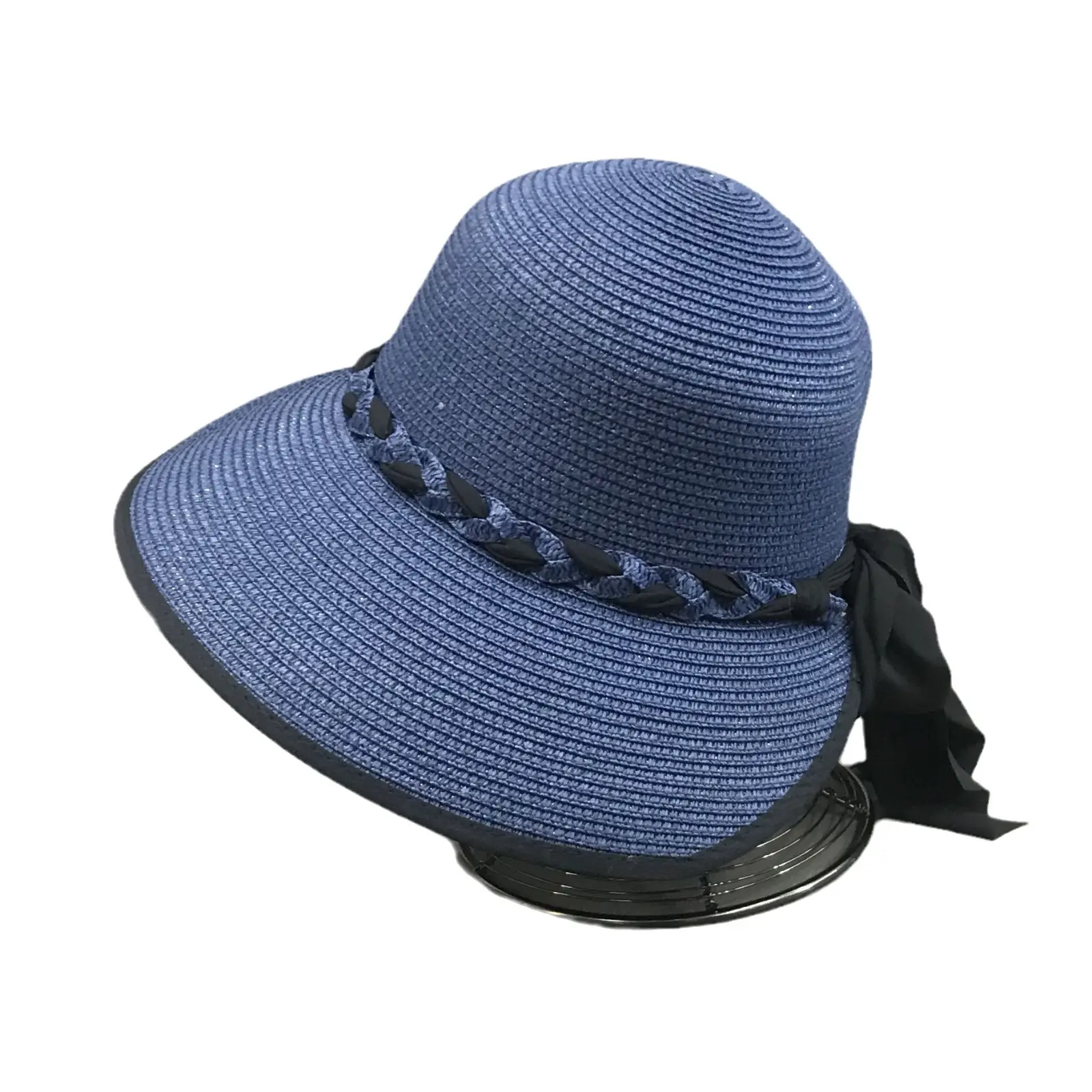 New Grass Woven Sun Hat, Beach Hat, Bow, Summer Large Eave, UV Resistant, Sun Protection, Sun Shading Hat, Grass Hat