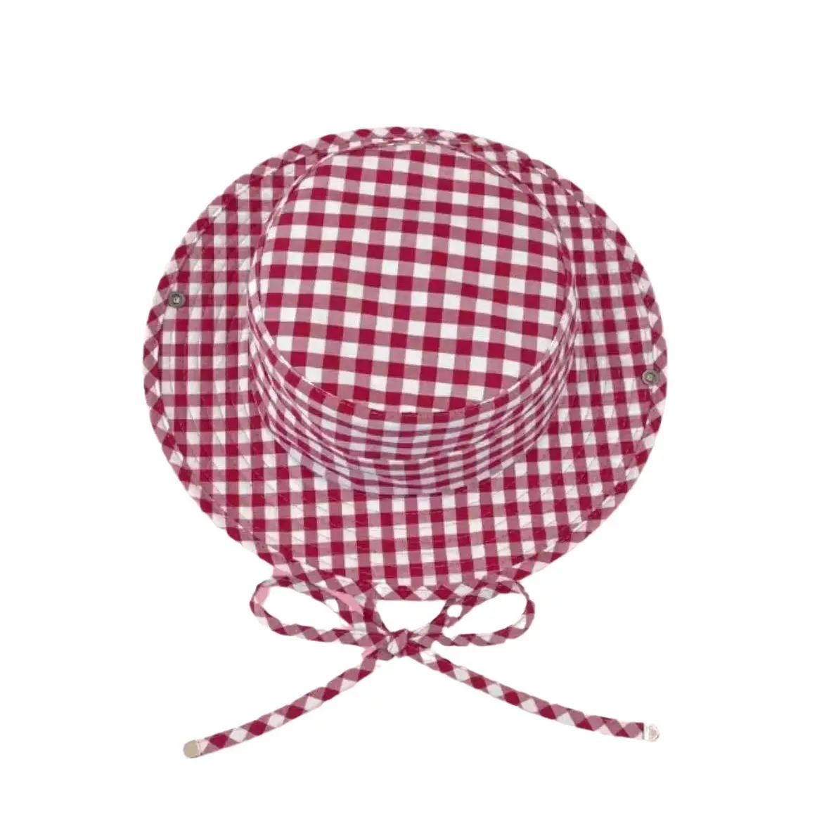 New Outdoor Leisure Korean Version Sweet Checkered Fisherman Hat Summer Versatile Sun Hat Basin Hat Sun Hat