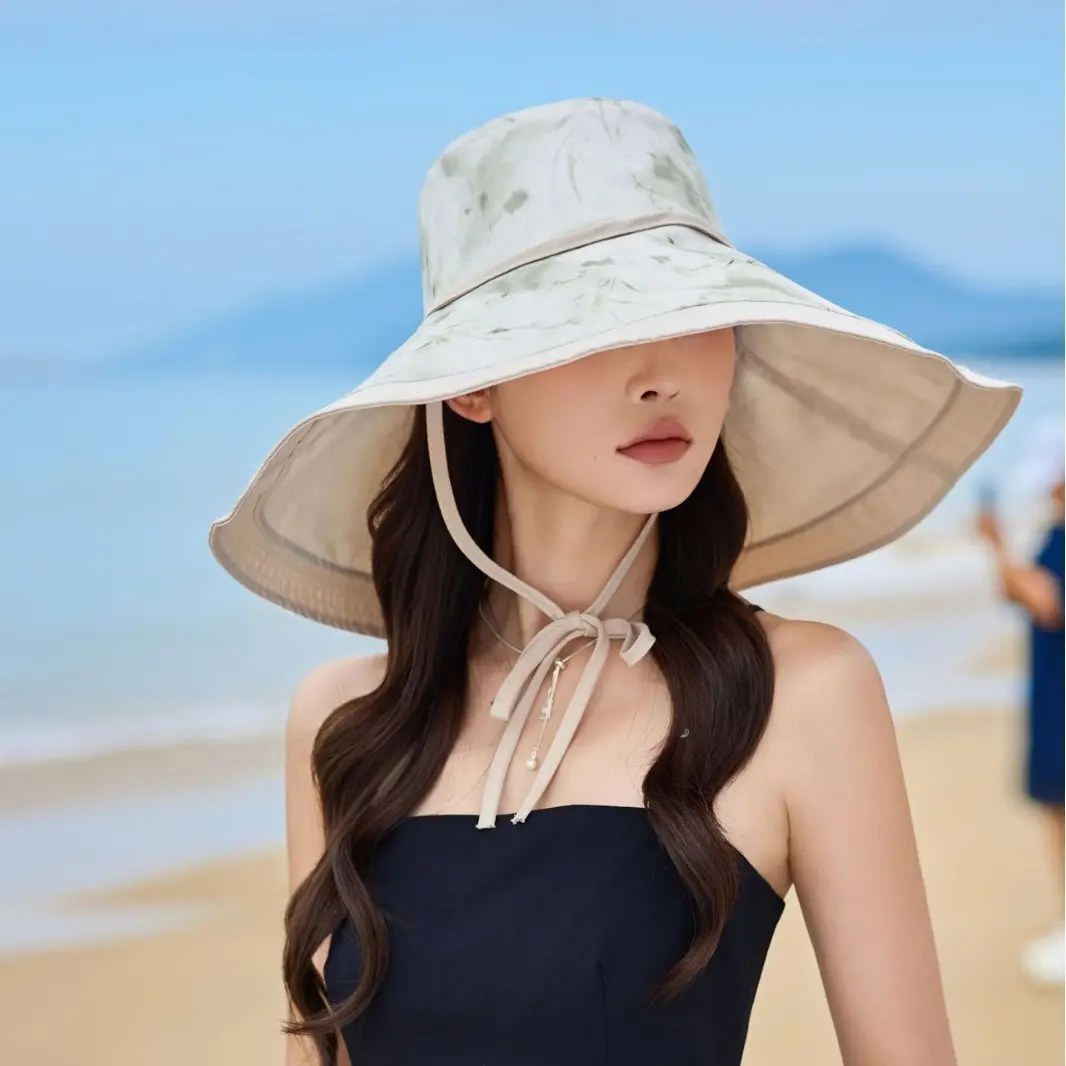 Large Brimmed sun Hat, Summer Double-Sided Fisherman Hat, UV Resistant Sun Hat, Cycling Sun Hat, Face Covering Sun Hat