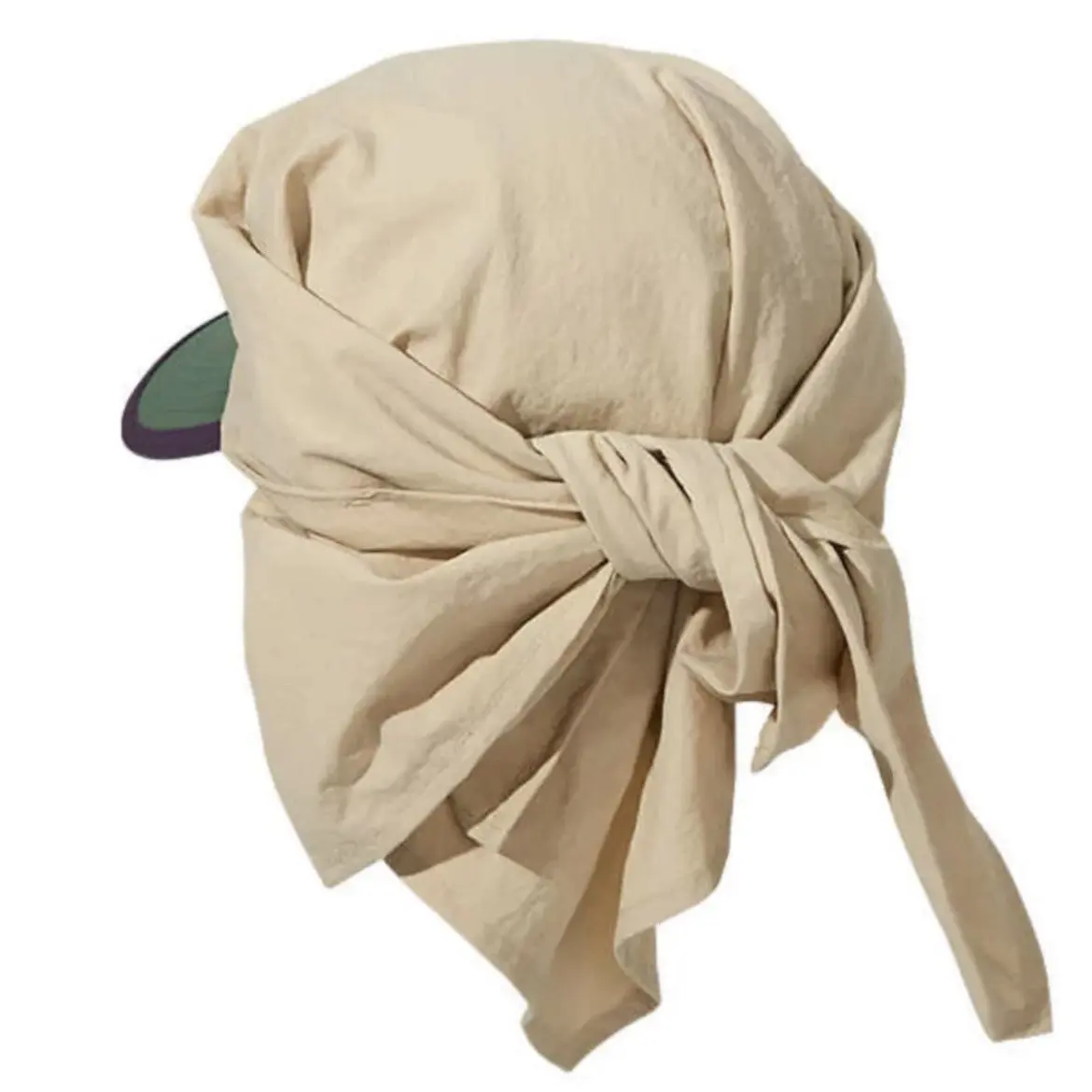 New Embroidered Color blocked Headscarf Hat Strap Duck Tongue Hat Women's Summer Outdoor Sunshade Hat Beach Sun Hat