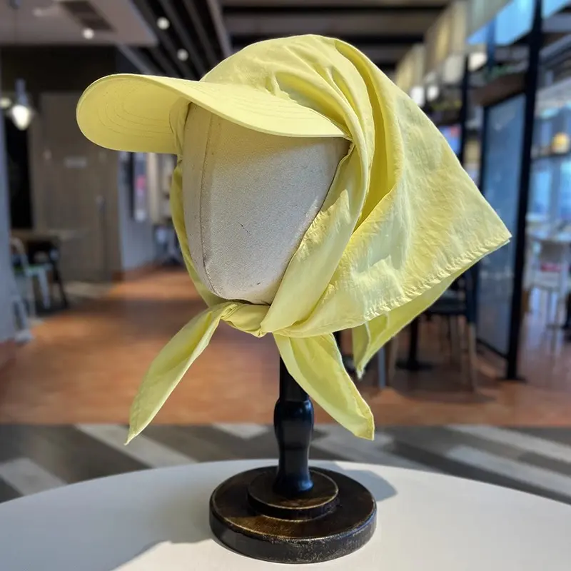 Headscarf Hat, Niche Sweet Sunscreen Strap, Sunscreen Hat, Outdoor Camping Style Duckbill Hat