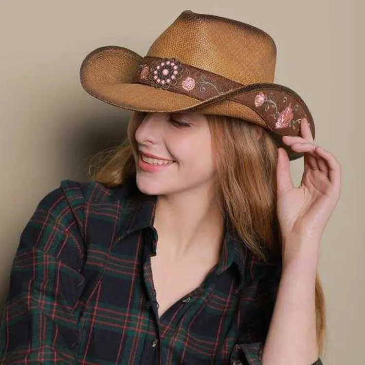 Summer Denim Hat Embroidered Breathable Sunshade Couple Style Sun Hat Beach Hat Grass Hat Cool Hat Women's Hat
