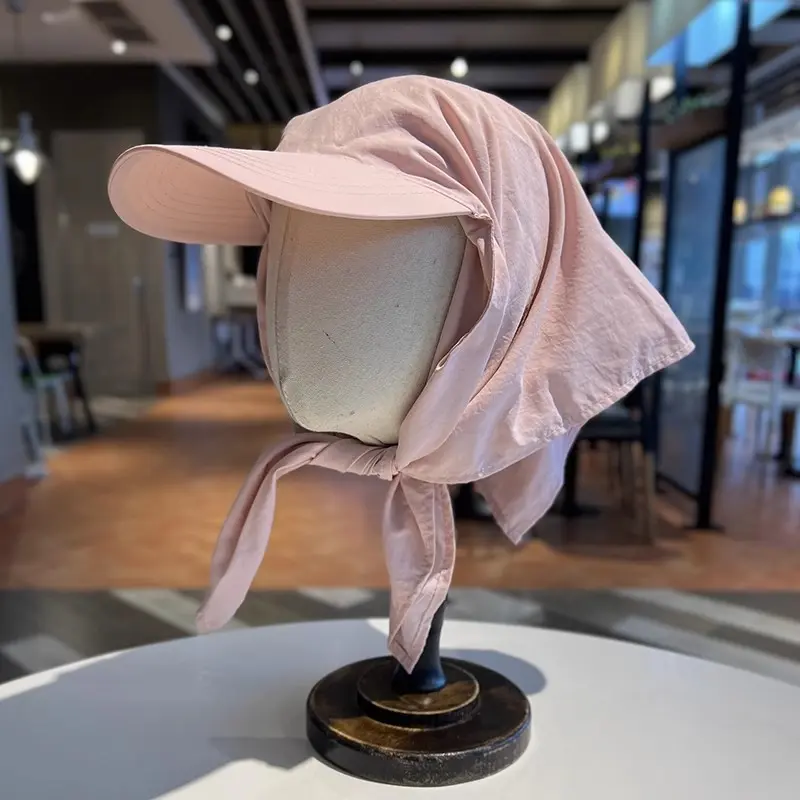 Headscarf Hat, Niche Sweet Sunscreen Strap, Sunscreen Hat, Outdoor Camping Style Duckbill Hat