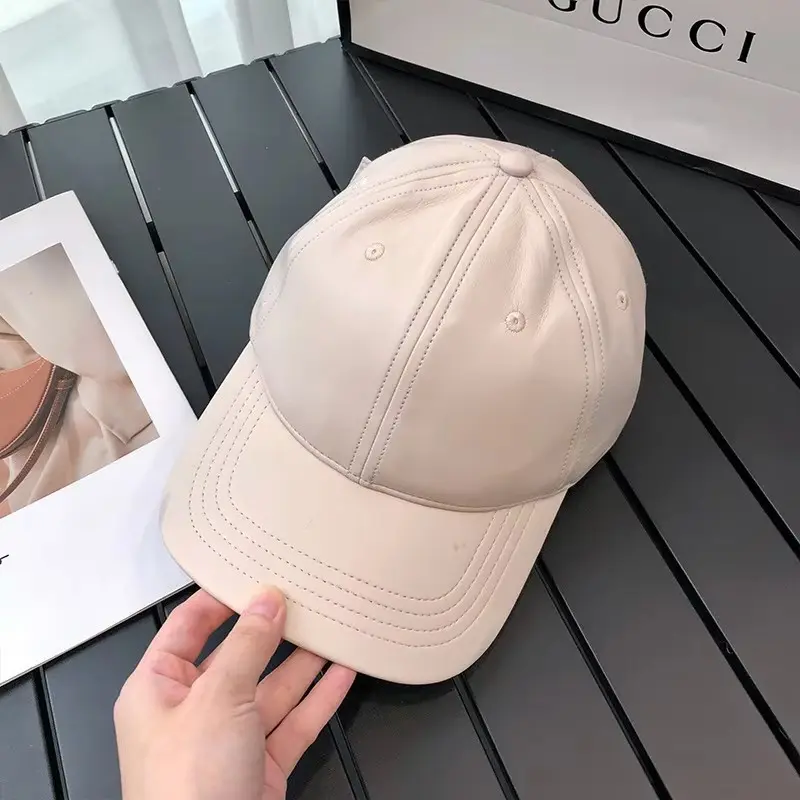 Japanese Leather Duckbill Cap for Autumn and Winter, Fashionable and Versatile, Wide Brim Baseball Cap, New Style Hat