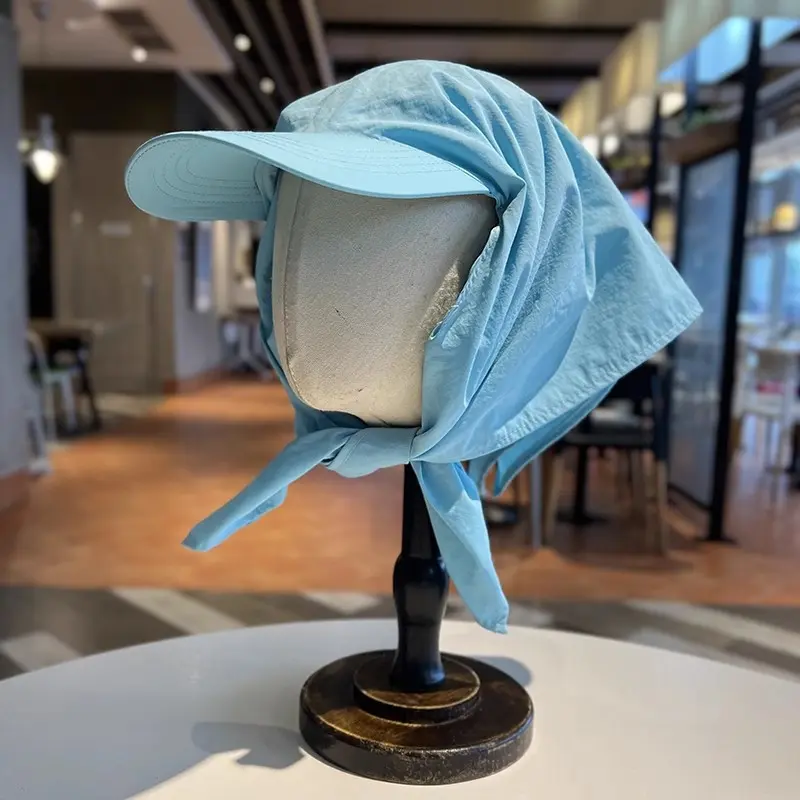 Headscarf Hat, Niche Sweet Sunscreen Strap, Sunscreen Hat, Outdoor Camping Style Duckbill Hat
