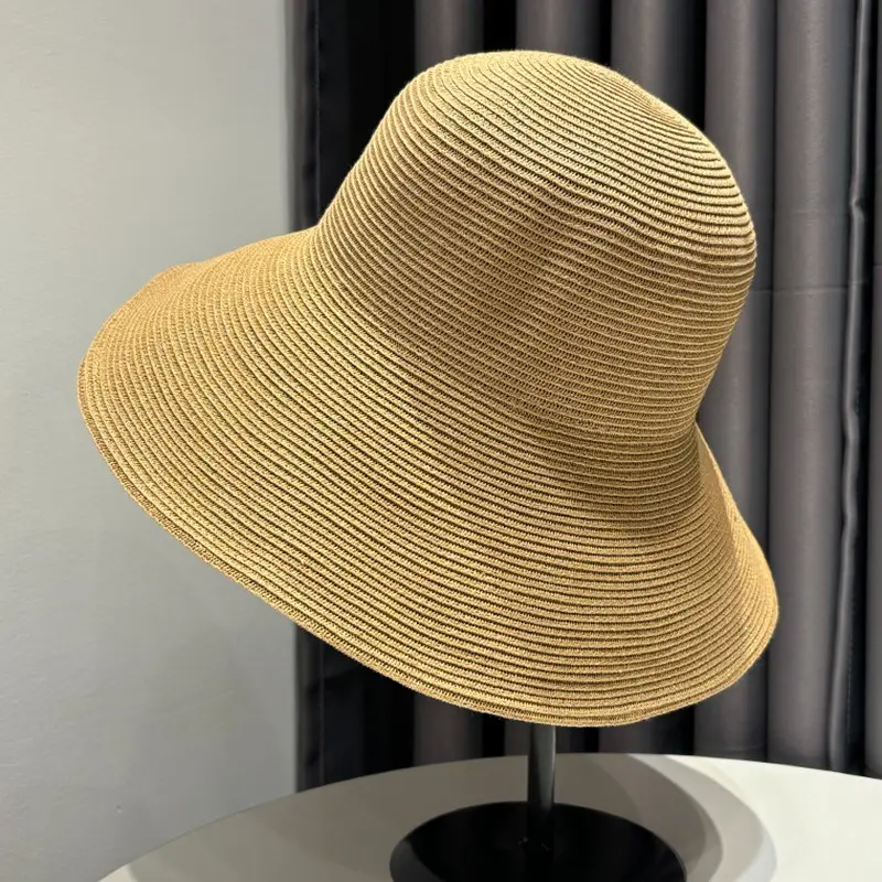 Japanese Minimalist Foldable Travel Sun Hat, Beach Fisherman Hat, Women's Spring and Summer Grass Hat, Sun Hat, Sun Hat