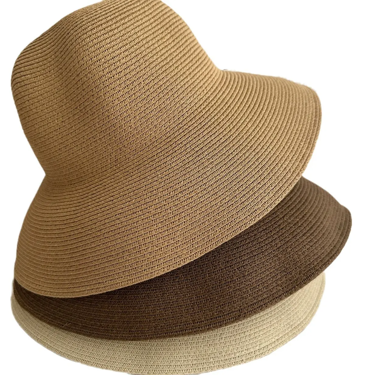 Japanese Minimalist Foldable Travel Sun Hat, Beach Fisherman Hat, Women's Spring and Summer Grass Hat, Sun Hat, Sun Hat