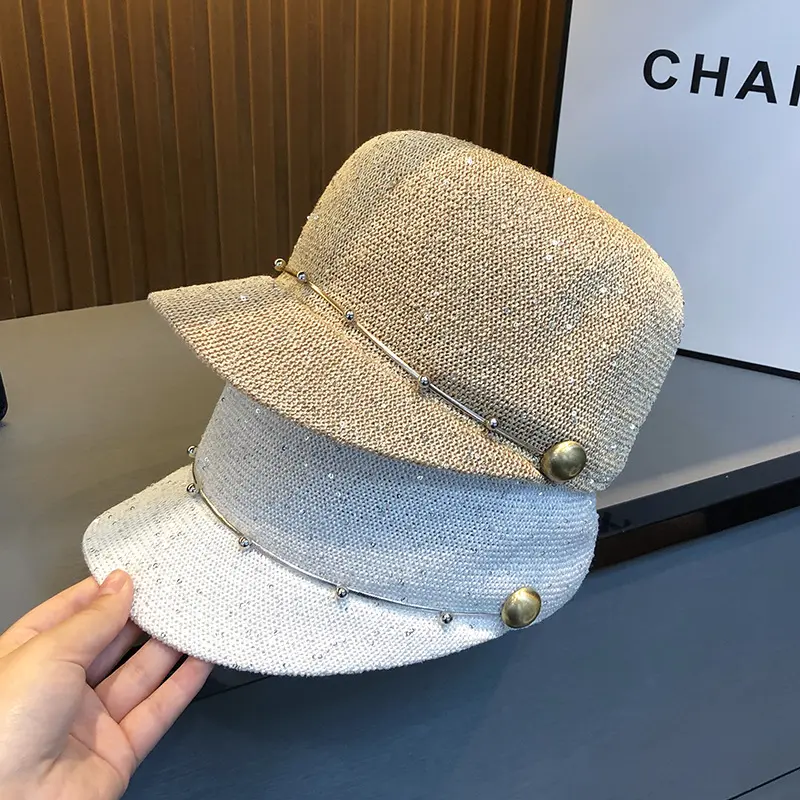 Fashionable New 2025 Equestrian Hat Duck Tongue Hat Summer Hollow Breathable Sun Shading Sun Hat