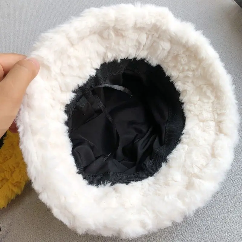Imitation Mink Fur Hat, New Long Basin Hat, Women's Autumn and Winter Korean Version, Cold Resistant and Warm Fisherman Hat