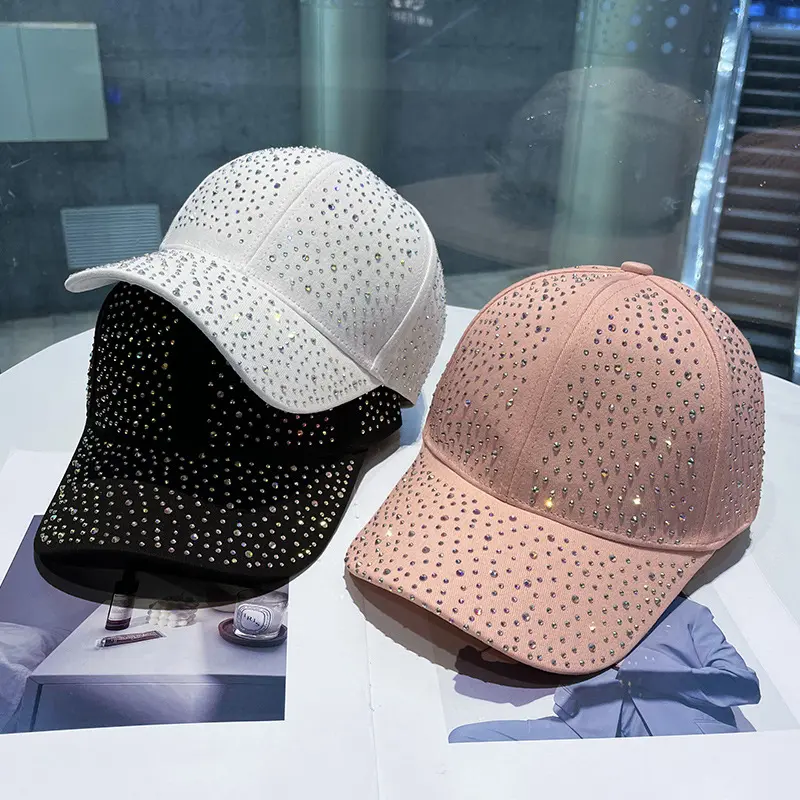 Diamond Hat Korean Version Trendy Versatile Full Diamond Baseball Cap For Spring And Autumn Travel Sun Shading Duckbill Hat