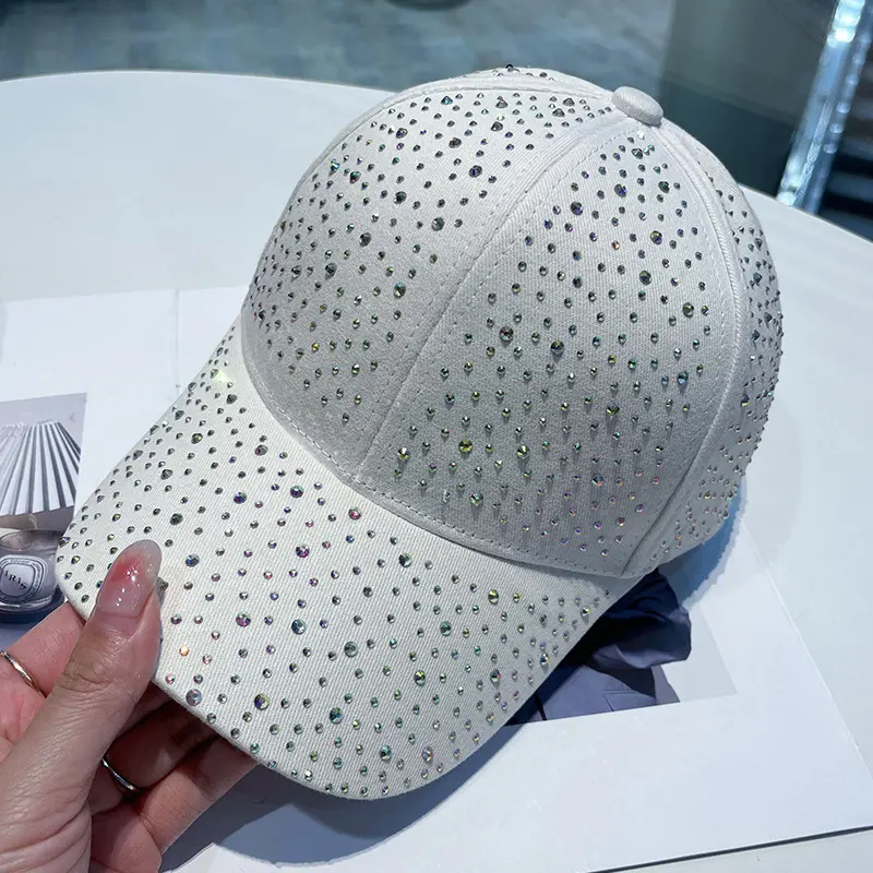 Diamond Hat Korean Version Trendy Versatile Full Diamond Baseball Cap For Spring And Autumn Travel Sun Shading Duckbill Hat
