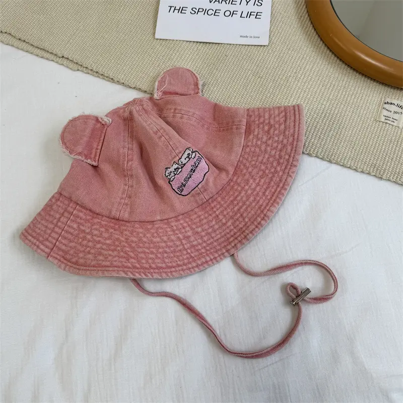 Fashionable and Cute Ears Cowboy Fisherman Hat Women's Retro Versatile Hat Outdoor Sunshade Basin Hat