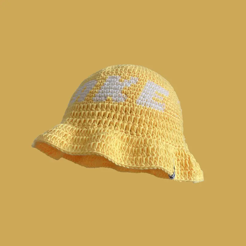 2025 Handmade Crochet Hat, Woolen Fisherman Hat, Niche Breathable Street Trendy Brand Basin Hat, Sun Shading and Anti Roll Hat