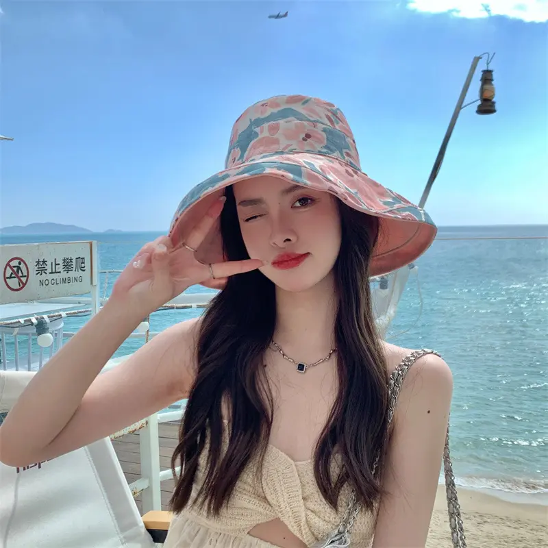 Summer Sun Protection, UV Protection Large Brimmed Hat, Sun Hat, Versatile for Spring And Autumn Japanese Double-Sided Basin Hat