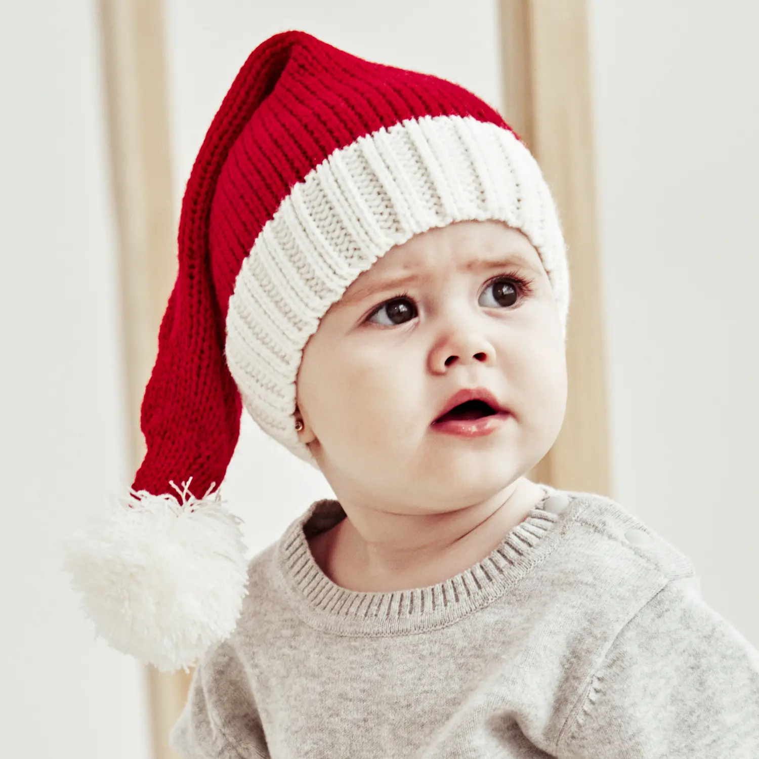 Autumn and Winter New Parent Child Knitted Christmas Hat Single Ball Acrylic Baby Mom Warm Knitted Hat