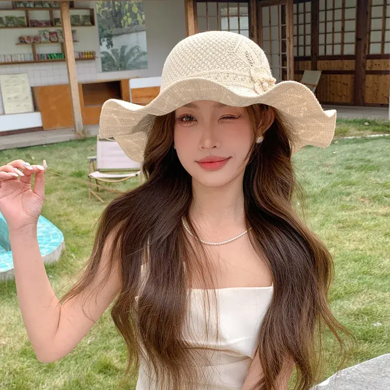 Korean version Spring And Autumn New Hat For Women, Summer Japanese Style Bare Face Sun Hat, Outdoor Large Edge Sun Hat