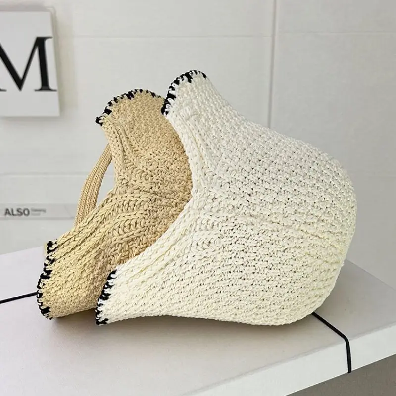 Korean Hollow Thin Bucket Hat For Spring And Summer Sun Protection, Sun Visor Hat, Fashionable Face Covering Fisherman Hat
