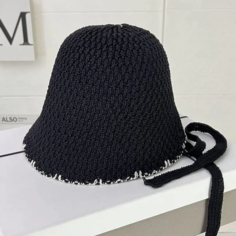 Korean Hollow Thin Bucket Hat For Spring And Summer Sun Protection, Sun Visor Hat, Fashionable Face Covering Fisherman Hat