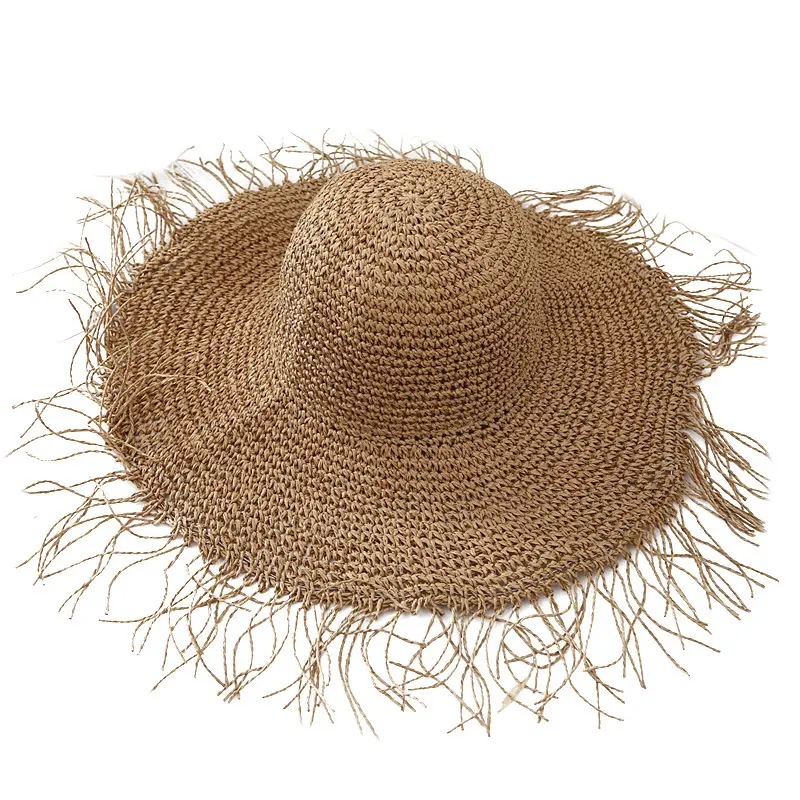 Trendy Summer Korean Edition Fashionable Hairy Straw Hat Outdoor Sunshade and Sunscreen Versatile Sun Fisherman Hat
