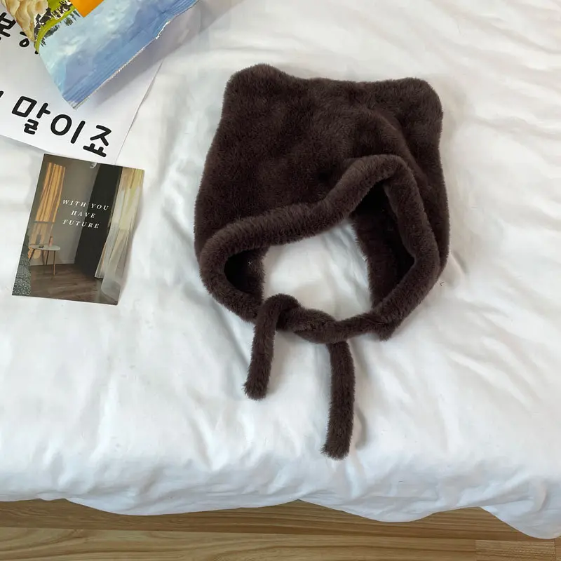Christmas Surprise Hat Children's Autumn and Winter New Style Strap Plush Big Head Knitted Ear Protection Hat