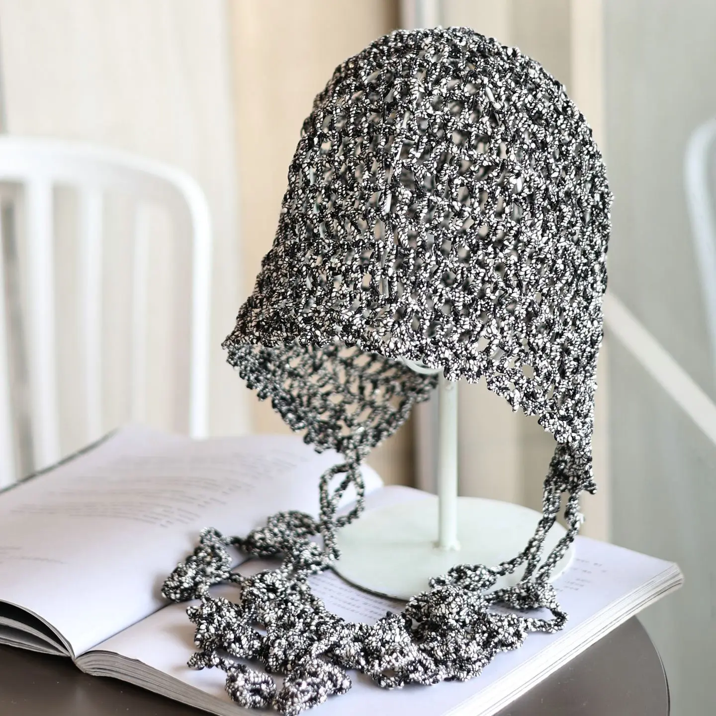 2025 New Handmade Long tassel Princess Hat Sweet Four Seasons Travel Style Photography Mixed Color Knitted Hat