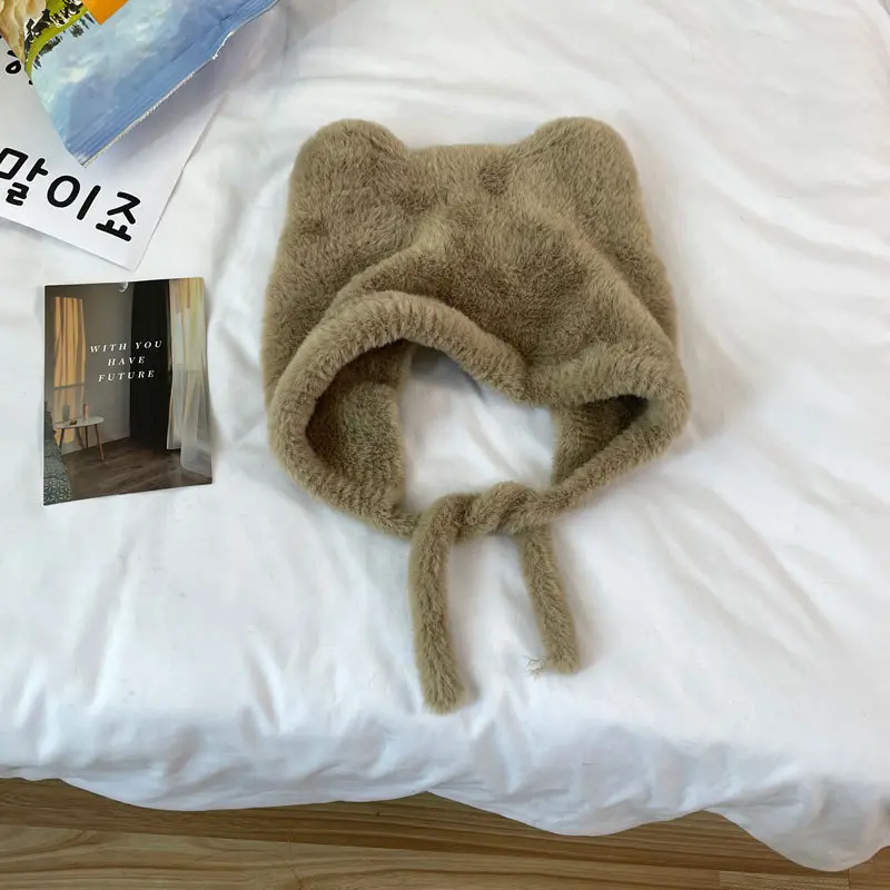 Christmas Surprise Hat Children's Autumn and Winter New Style Strap Plush Big Head Knitted Ear Protection Hat