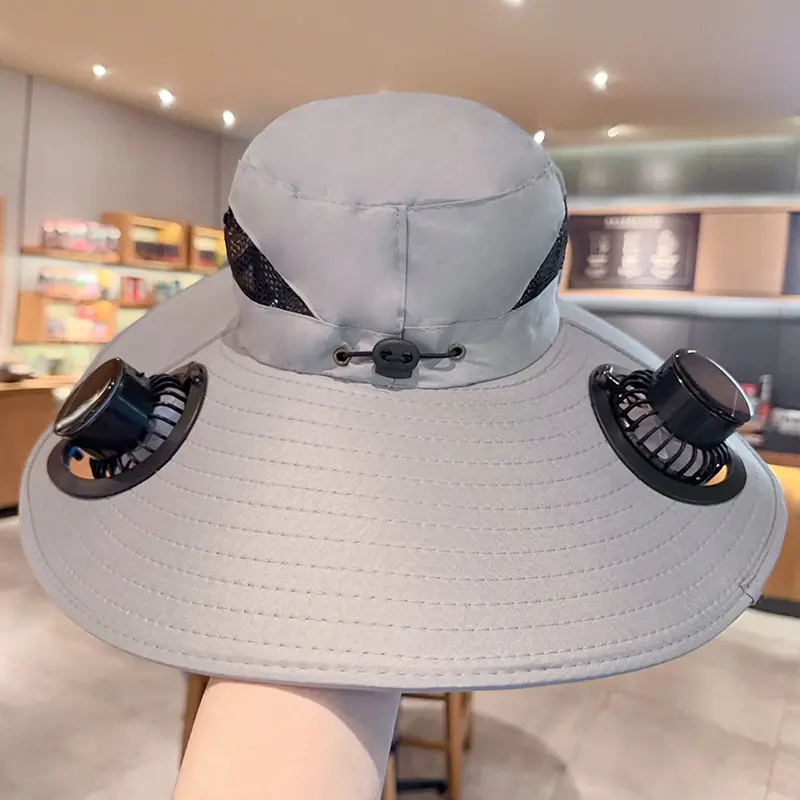 UV Resistant and Sun Shading New Outdoor Summer Fishing Protection, Sun Protection, Air Conditioning Fan, Fisherman Sun Hat