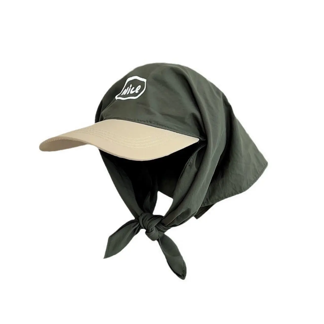 New Color Blocked Headscarf Strap Quick Drying Duck Tongue Hat, Summer Casual Versatile Sun Shading And Sun Protection Hat