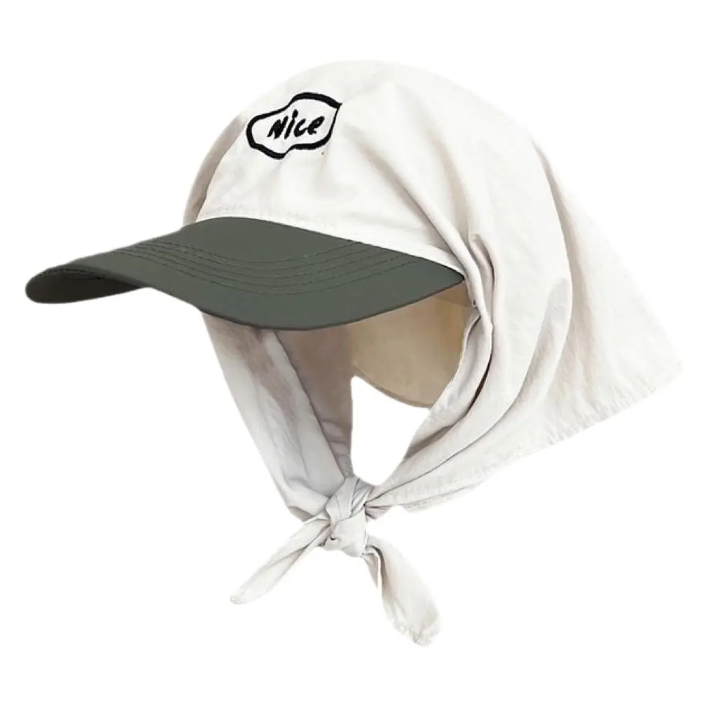 New Color Blocked Headscarf Strap Quick Drying Duck Tongue Hat, Summer Casual Versatile Sun Shading And Sun Protection Hat
