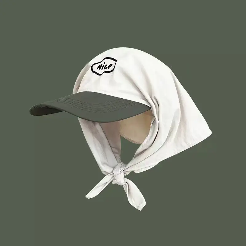 New Color Blocked Headscarf Strap Quick Drying Duck Tongue Hat, Summer Casual Versatile Sun Shading And Sun Protection Hat