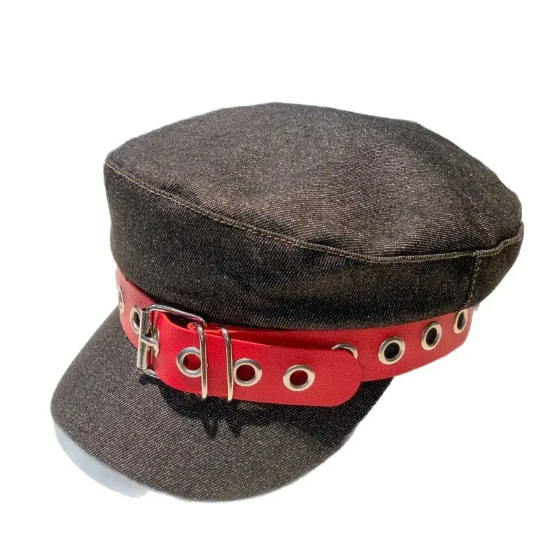New British Retro Flat Top Hat for Women, Spring and Autumn Korean Version Duck Tongue Newsboy Sunshade and Sun Protection Hat