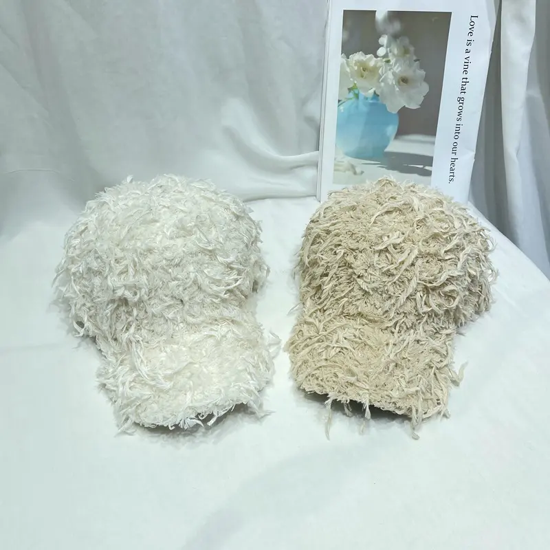 New Autumn Winter Faux Fur Plush Warm Thick Baseball Cap Adjustable Winter Fashion Sports Hat
