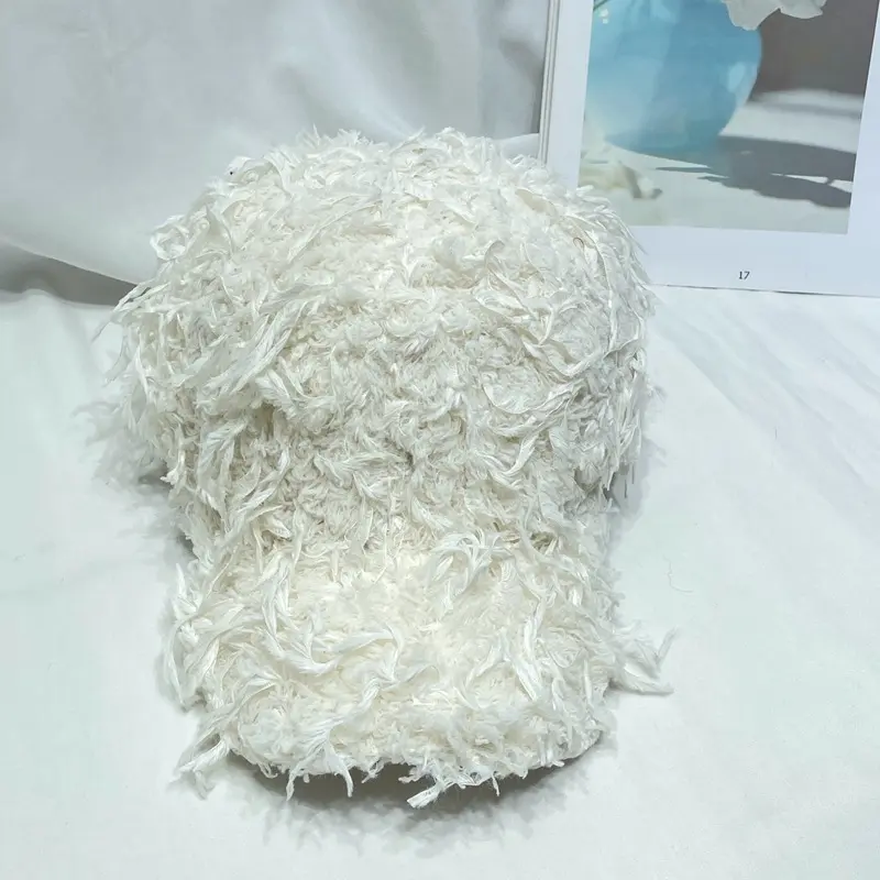 New Autumn Winter Faux Fur Plush Warm Thick Baseball Cap Adjustable Winter Fashion Sports Hat