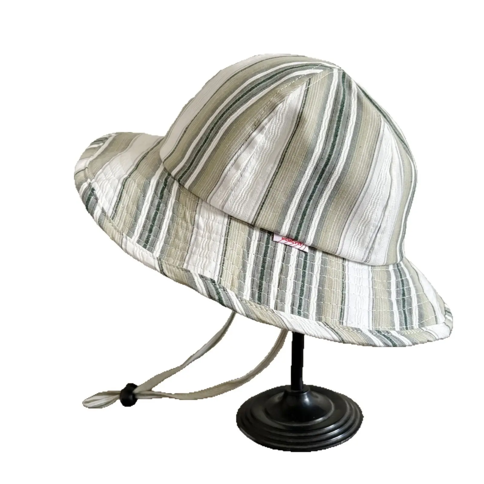 New Small Fresh Vertical Striped Fisherman's Hat for Men and Women, Spring and Summer Thin, Breathable Sunshade Cap
