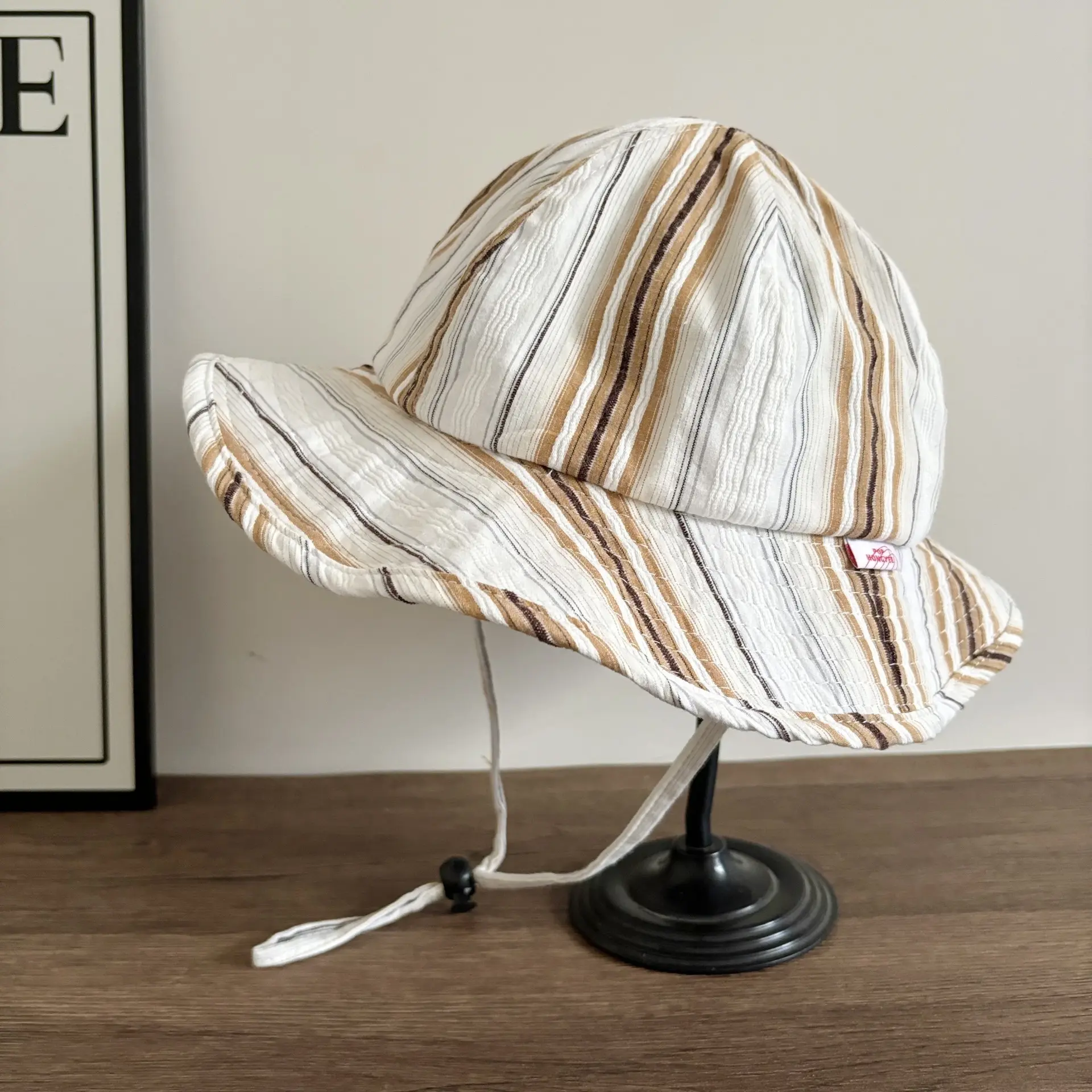 New Small Fresh Vertical Striped Fisherman's Hat for Men and Women, Spring and Summer Thin, Breathable Sunshade Cap