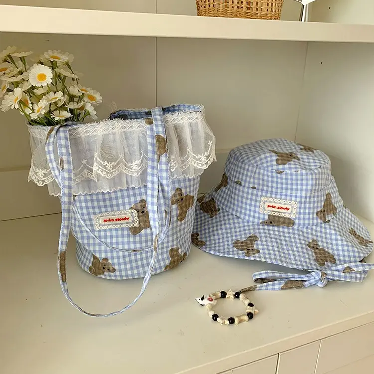 Fashionable And Cute Plaid Fisherman Hat For Women In Summer, With A Large Brim For Shade And Sun Protection, Sun Hat