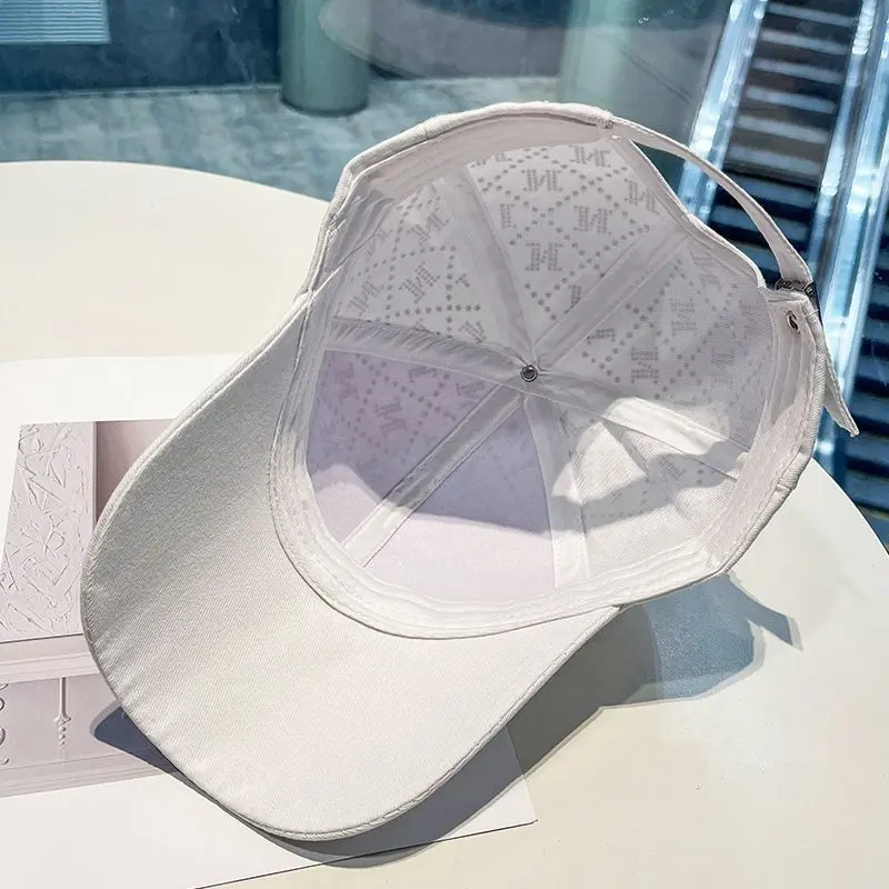 Korean Version Versatile Rhinestone Letter Soft Top Baseball Cap For Women's Spring And Autumn New Casual Sunshade Duckbill Cap