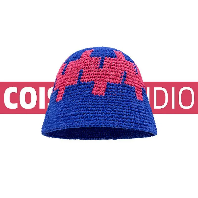 Retro and Trendy Handmade Woven Fisherman Hat with Sun Protection and Perforated Breathable Basin Cap