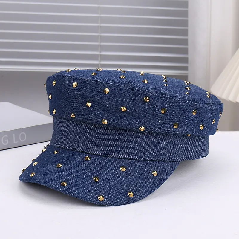 New Hot Diamond Breathable Solid Color Hat Versatile Flat Top Hat Outdoor Travel Sunshade Hat