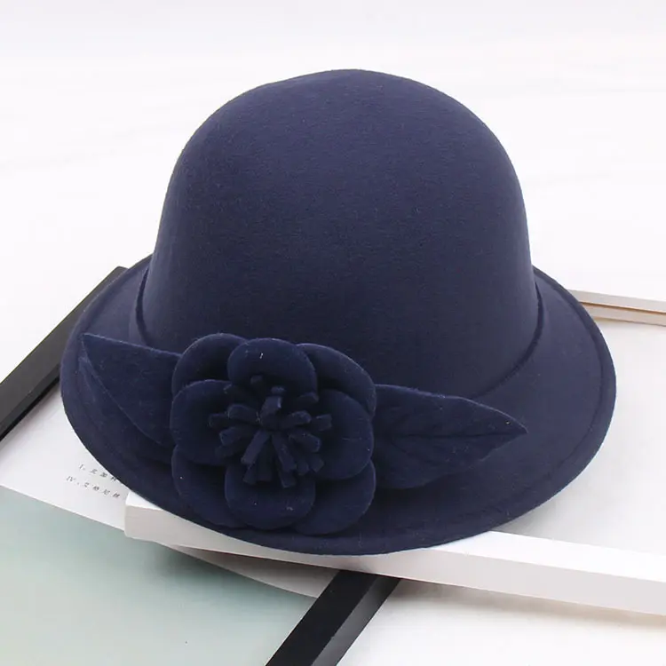 2025 Autumn and Winter New Woolen Hat for Women, Three-dimensional Big Flower Fashion Hat, Temperament Top Hat