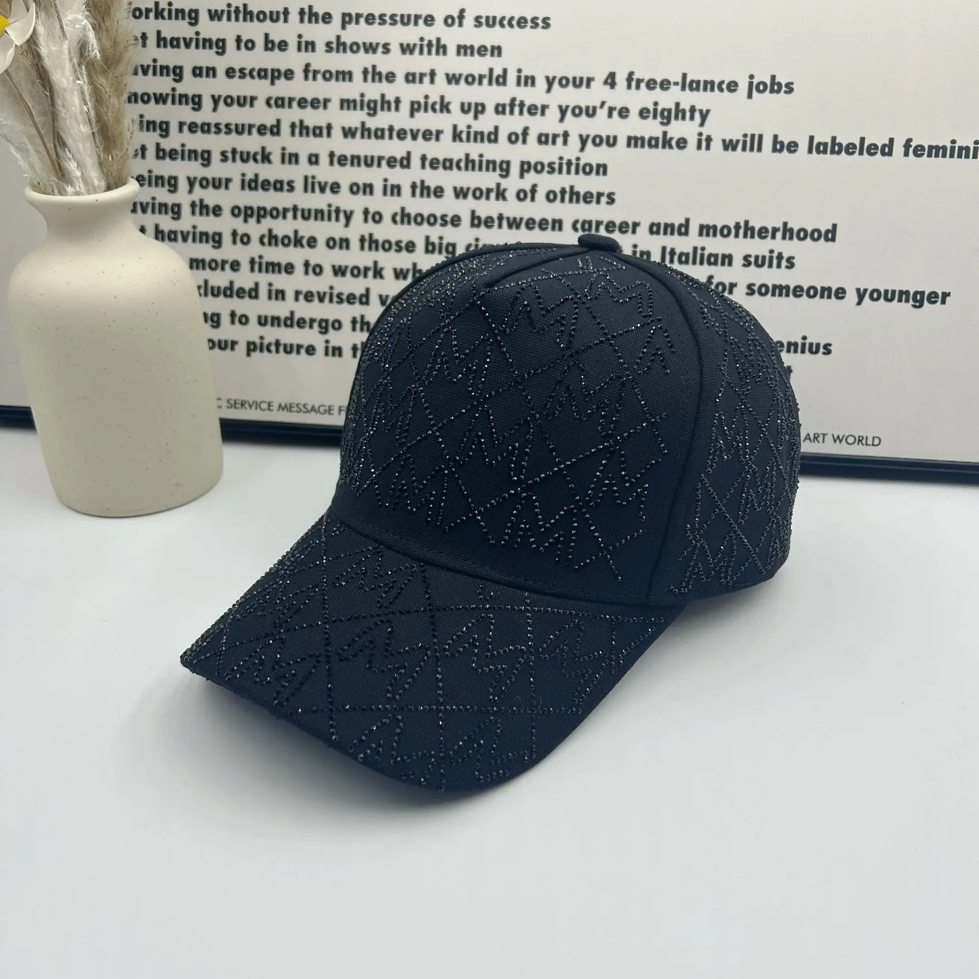 Korean Version Diamond Studded Letter Duck Tongue Hat Fashionable And Versatile For Spring And Summer, Street Style Baseball Cap