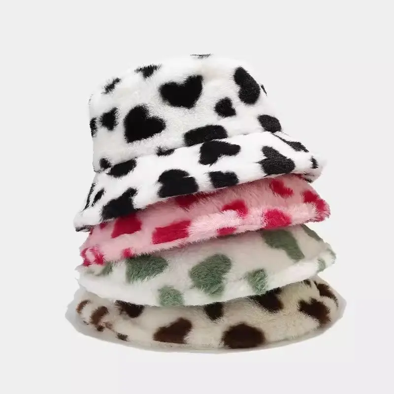 Fashionable Fisherman Hat Plush Women's Autumn and Winter Warm and Thick Adjustable Flannel Student Hat