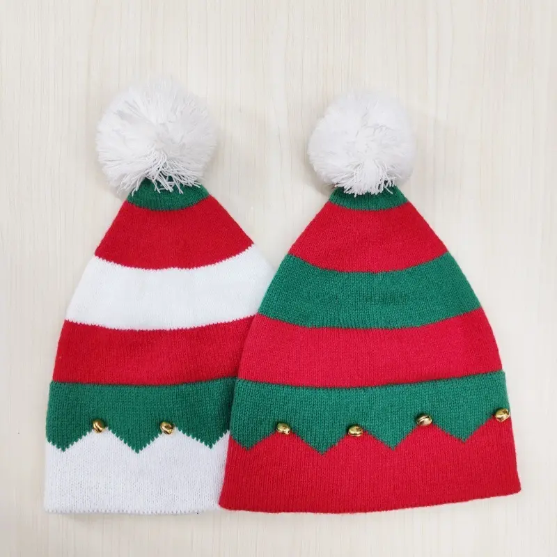 Christmas Woolen Ball Knitted Hat Woolen Hat Winter New Christmas Hat Ball Ball Hat Party Pullover Warm Hat