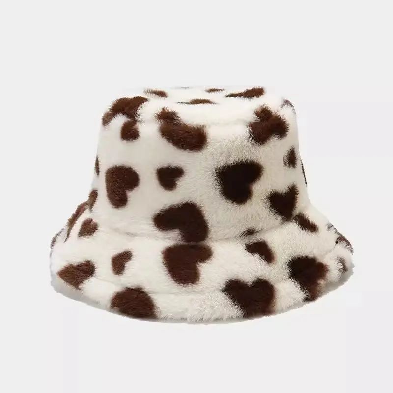 Fashionable Fisherman Hat Plush Women's Autumn and Winter Warm and Thick Adjustable Flannel Student Hat