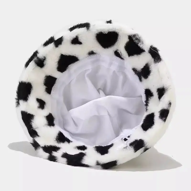 Fashionable Fisherman Hat Plush Women's Autumn and Winter Warm and Thick Adjustable Flannel Student Hat