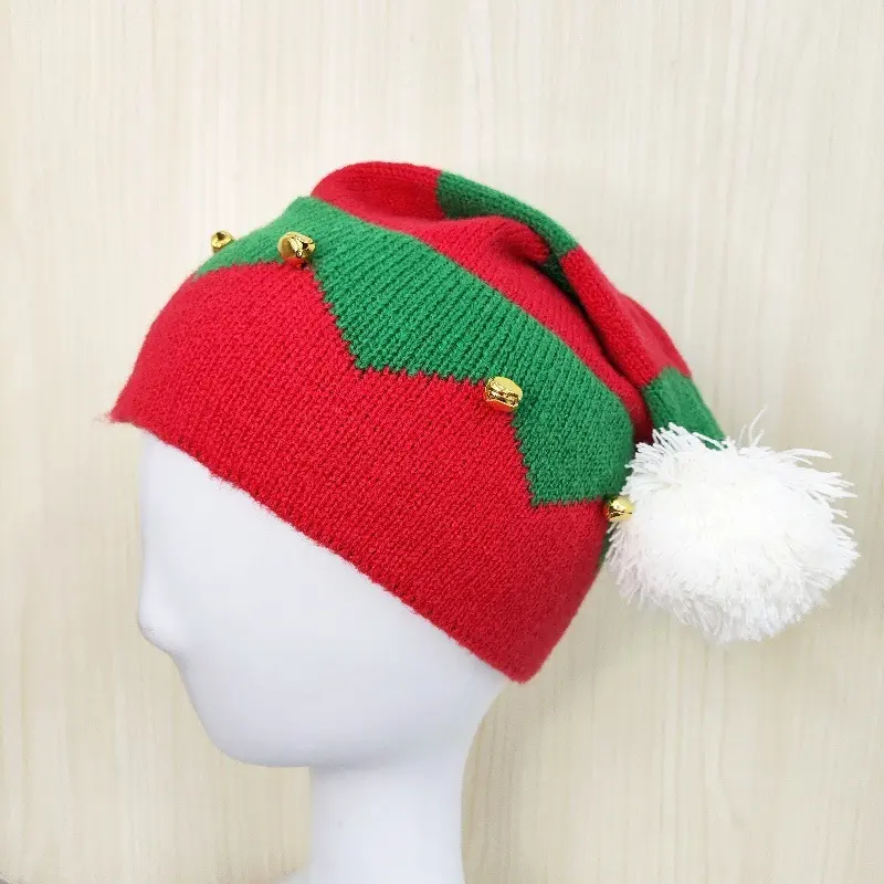Christmas Woolen Ball Knitted Hat Woolen Hat Winter New Christmas Hat Ball Ball Hat Party Pullover Warm Hat